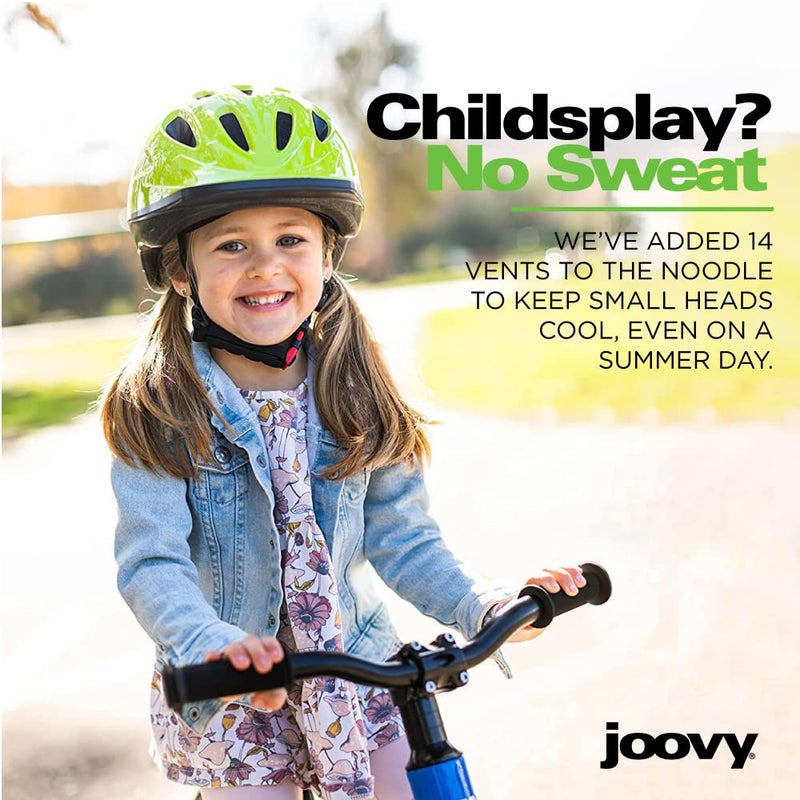 Joovy خوذة جوفي نودل متعددة الرياضات XS-S، خوذة دراجة للأطفال قابلة للتعديل، خضراء - Image 5